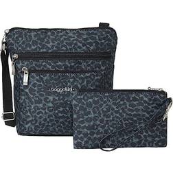 Baggallini Pocket Crossbody with RFID - Charcoal Cheetah