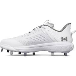 Under Armour Men's Yard Low MT Baseball Cleat Shoe, White