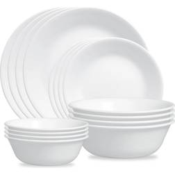 Corelle Frost White Dinner Set 16