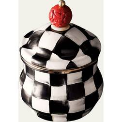 Mackenzie-Childs Courtly Check Enamel Lidded Sugar Bowl 10fl oz