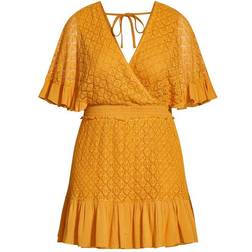 City Chic Sweet Escape Dress Plus Size - Honey