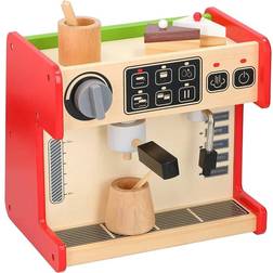 Kitchen with Glass Cabinet & Coffee Maker