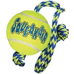 Kong AirDog Squeakair Ball with Rope Medium