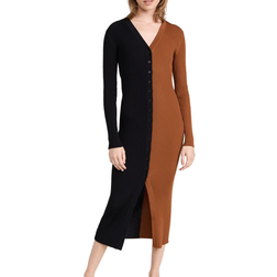 Staud Shoko Sweater Dress - Tan/Black