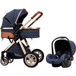 Louyupee 3 in 1 Foldable Baby Stroller (Travel system)