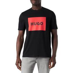 HUGO BOSS Crew Neck T-shirt with Box Logo - Black