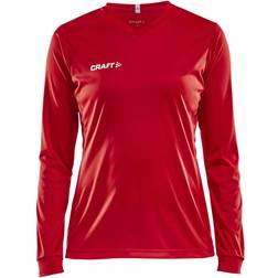 Craft Squad Jersey Solid Ls Dame Rød