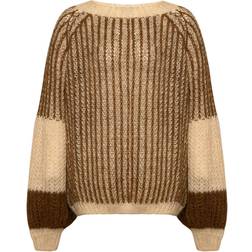 Noella Liana Knit Sweater Beige-Brown