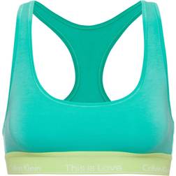 Calvin Klein Aqua Unlined Bralette M, AQUA