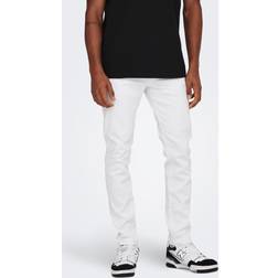 Only & Sons Loom Slim Fit Jeans White