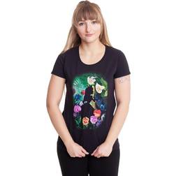 Alice in Wonderland Black Flower T-Shirt black