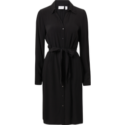 Vila Long Sleeve Shirt Dress