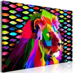 Artgeist Rainbow Lion Wide Billede