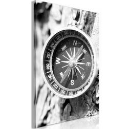 Artgeist Black and White Compass Lodret Billede