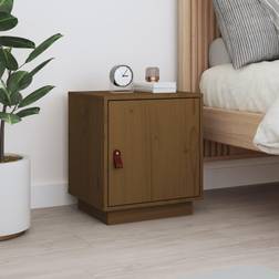 vidaXL Honey brown 1/2x Pine Bedside Table