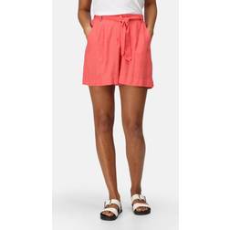 Regatta women's sabela coolweave cotton lightweight shorts peach