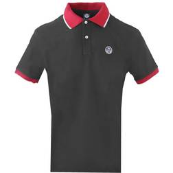 North Sails Contrast Collar Polo Shirt - Black