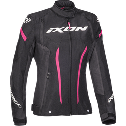 Ixon Striker MC-Jacka Dam Svart-Antracit-Fuchsia Dam
