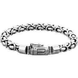 Kuzzoi Armband Herren Panzerarmband Königskette Basic 925 Silber Silber