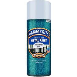 Hammerite Direct to Rust Hammered Metal Paint Silver 0.4L