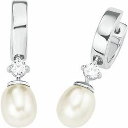 Amor Creolen für Damen, 925 Sterling Silber, Zirkonia synth. Silber 1010829494