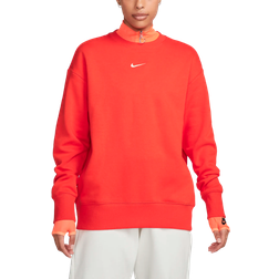 Nike Sportswear Phoenix Fleece Oversized Crewneck Sweatshirt Women's - Picante Red/Sail