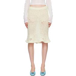 Acne Studios Off-White Flared Midi Skirt