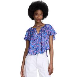 Isabel Marant Penelope Printed Silk-Blend Top - Multicoloured
