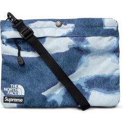 Supreme The North Face Bleached Denim Print Shoulder Bag Indigo