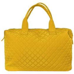 Alexis bendel yellow nylon travel duffle tote bag for women