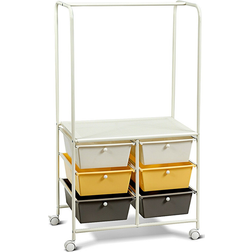 Goplus Costway 6 Rolling Cart w/Hanging Trolley Table