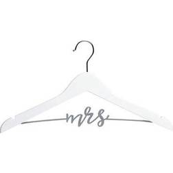 Pearhead Mrs. Wedding Dress Hanger for Bride to Be Bridal Hanger Bride Accessory White