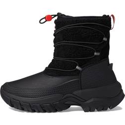 Hunter Wanderer Short Sherpa Snow Boot Black Women's Boots Black