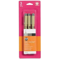 Sakura pigma micron .5mm pens 3/pkg-black/gray