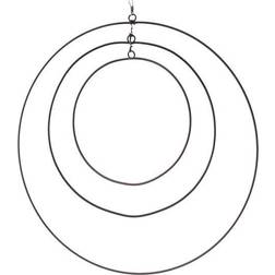 Marelida Dekoring Metallringe mit Aufhängeösen D: 30/20/15cm schwarz