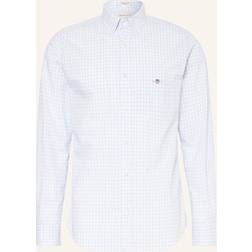 Gant Herre Regular fit gingham poplin skjorte Blå