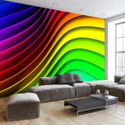 Artgeist Fototapet Rainbow Waves Flere Størrelser fra Walldelux.dk