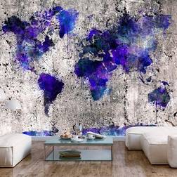 Artgeist Fototapet World Map: Ink Blots Flere Størrelser fra Walldelux.dk