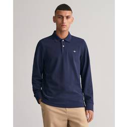 Gant Herr Slim fit Shield pikétröja Blå