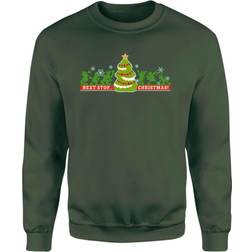 Disney Festive Silhouettes Christmas Jumper Green Green