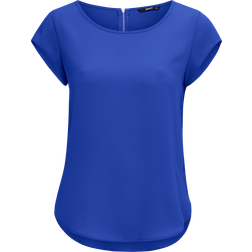 Only Onlvic S/S Solid Noos Wvn Top - Bleu