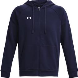 Under Armour Men's Rival Fleece Full-Zip Hoodie - Midnight Navy/White