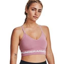 Under Armour Sömlös sport-BH för kvinnor med låg inverkan, Rosa Elixir/Rosa Elixir/Vit