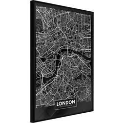 Artgeist Inramad Tavla City Map: London Dark Poster