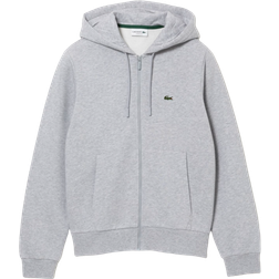 Lacoste Men's Kangaroo Pocket Fleece Zipped Sweatshirt - Grey