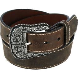 Ariat Women's Accent Stitch Belt in Brown Leather, Medium