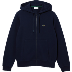 Lacoste Men's Kangaroo Pocket Fleece Zipped Sweatshirt - Navy Blue