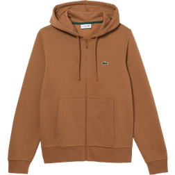 Lacoste Men's Kangaroo Pocket Fleece Zipped Sweatshirt - Brown