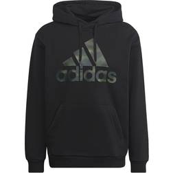 Adidas Essentials Camo Print French Terry Hoodie - Black