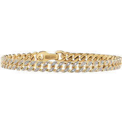 David Yurman Curb Chain Bracelet - Gold/Diamonds